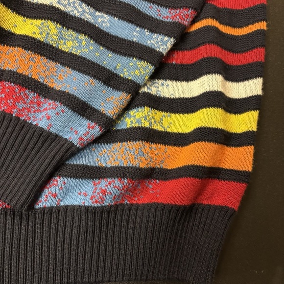 Vintage Riscatto Multicolor Knit Sweater Made In Italy Size M Cotton AndAcrylic - Picture 2 of 9